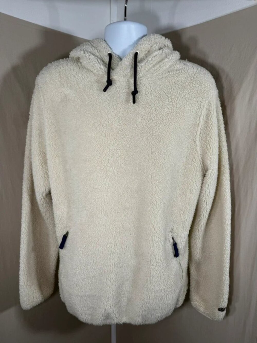 Chubbies Cream Sherpa Fleece Hoodie Men’s Large